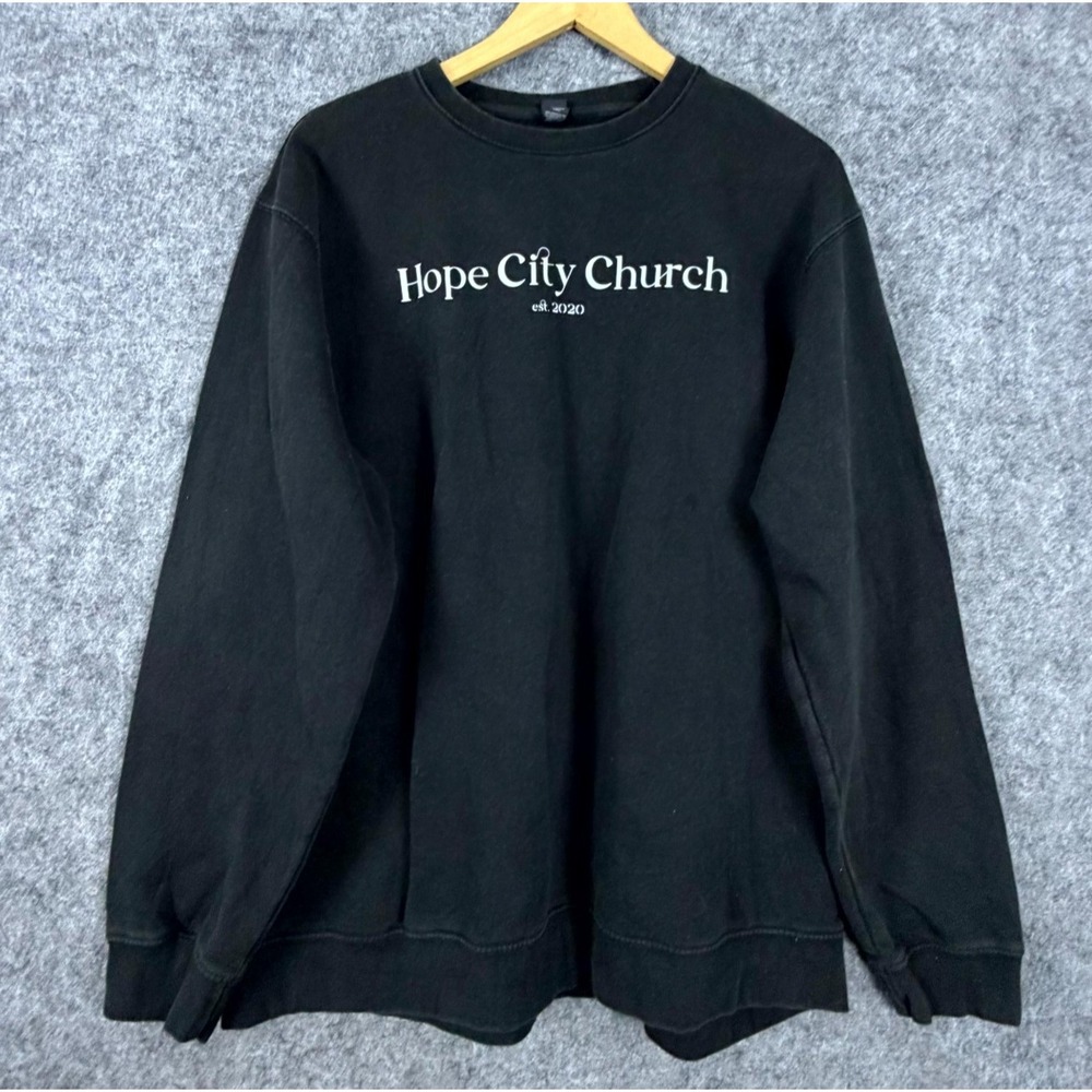 Hope City Church Sweatshirt Mens XL Black Let All That You Do Be Done In Love